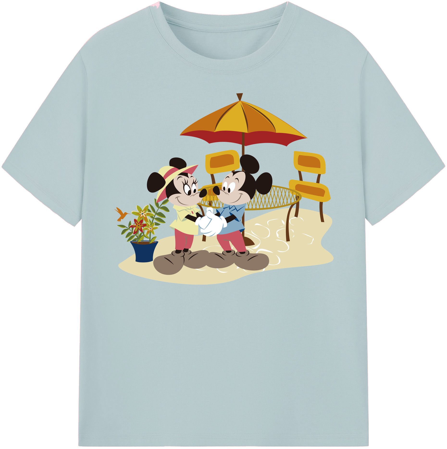（画像用） ミッキーマウス Mickey Mouse 綿100％半袖Tシャツ（フロントプリント）